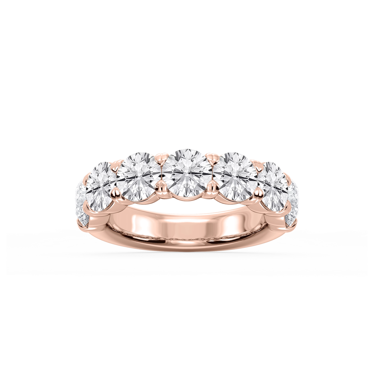 Valerie Round Lab Grown Diamond 7-Stone V-Prong Anniversary Band