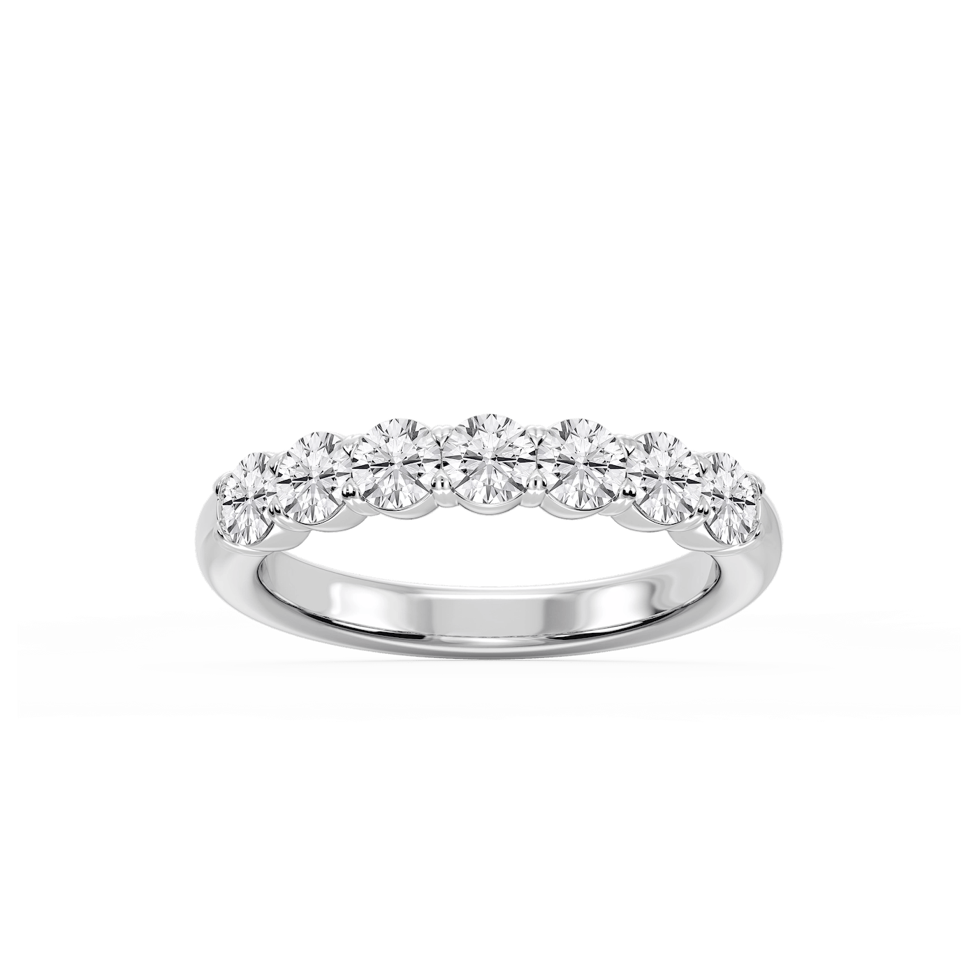 Valerie Round Lab Grown Diamond 7-Stone V-Prong Anniversary Band