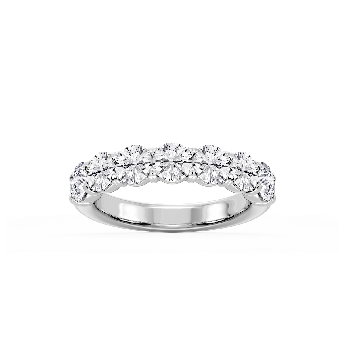 Valerie Round Lab Grown Diamond 7-Stone V-Prong Anniversary Band