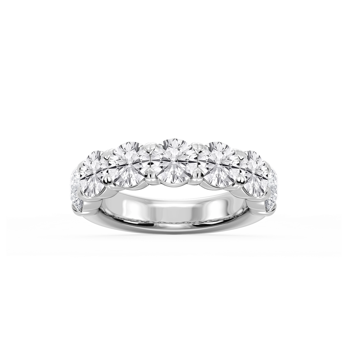 Valerie Round Lab Grown Diamond 7-Stone V-Prong Anniversary Band