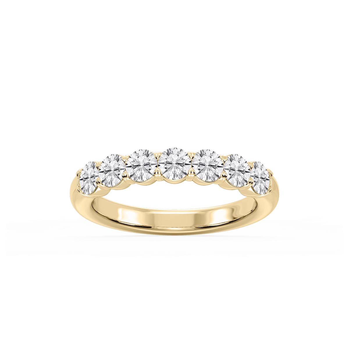 Valerie Round Lab Grown Diamond 7-Stone V-Prong Anniversary Band