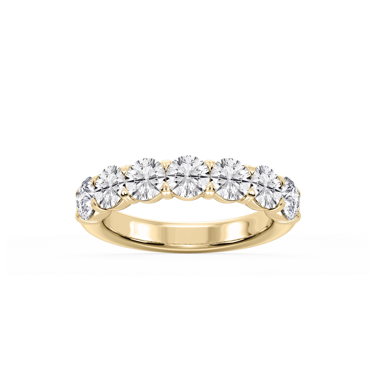 Valerie Round Lab Grown Diamond 7-Stone V-Prong Anniversary Band