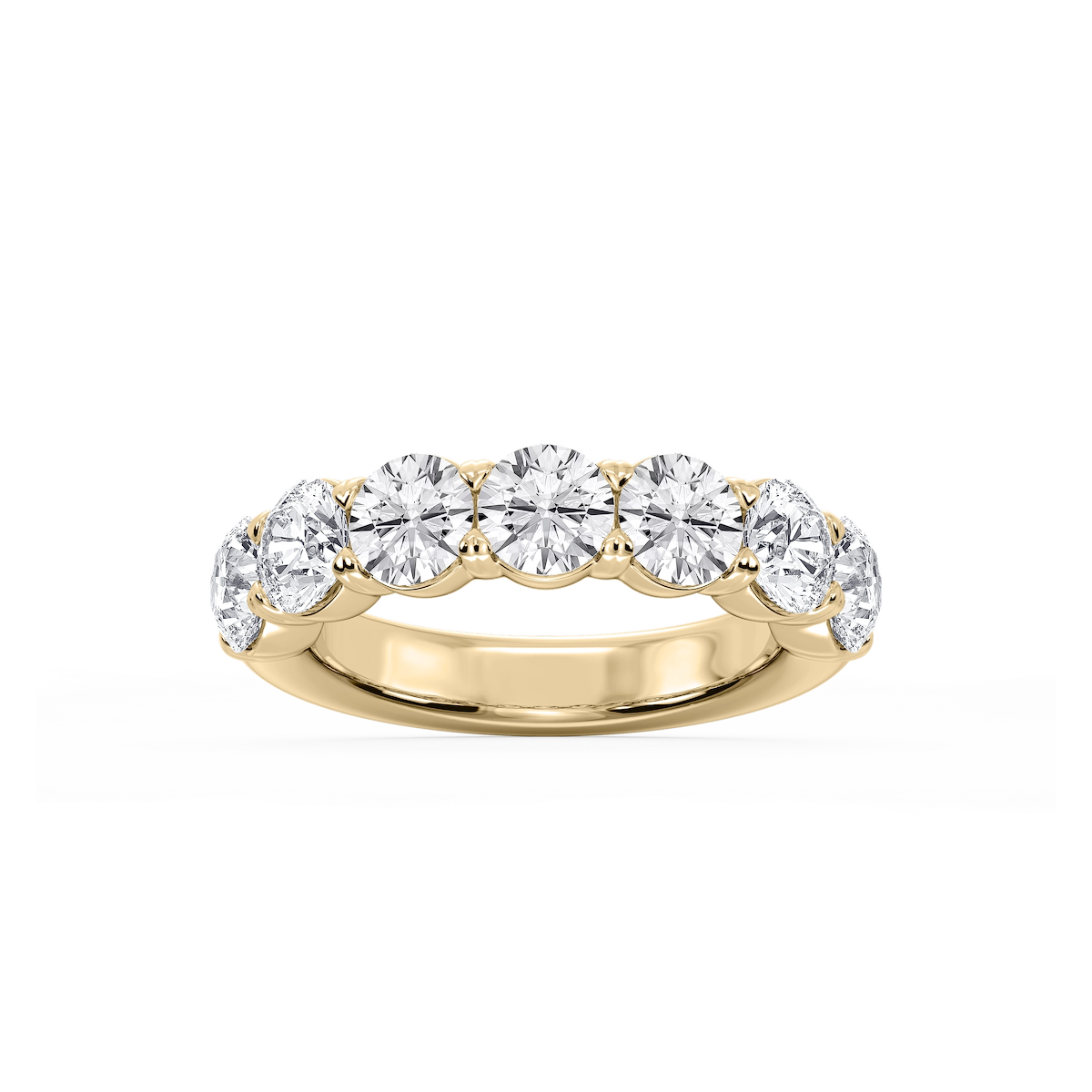 Valerie Round Lab Grown Diamond 7-Stone V-Prong Anniversary Band