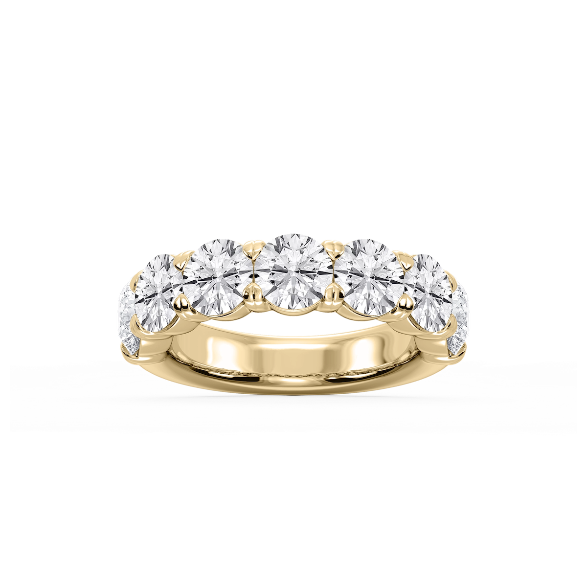 Valerie Round Lab Grown Diamond 7-Stone V-Prong Anniversary Band