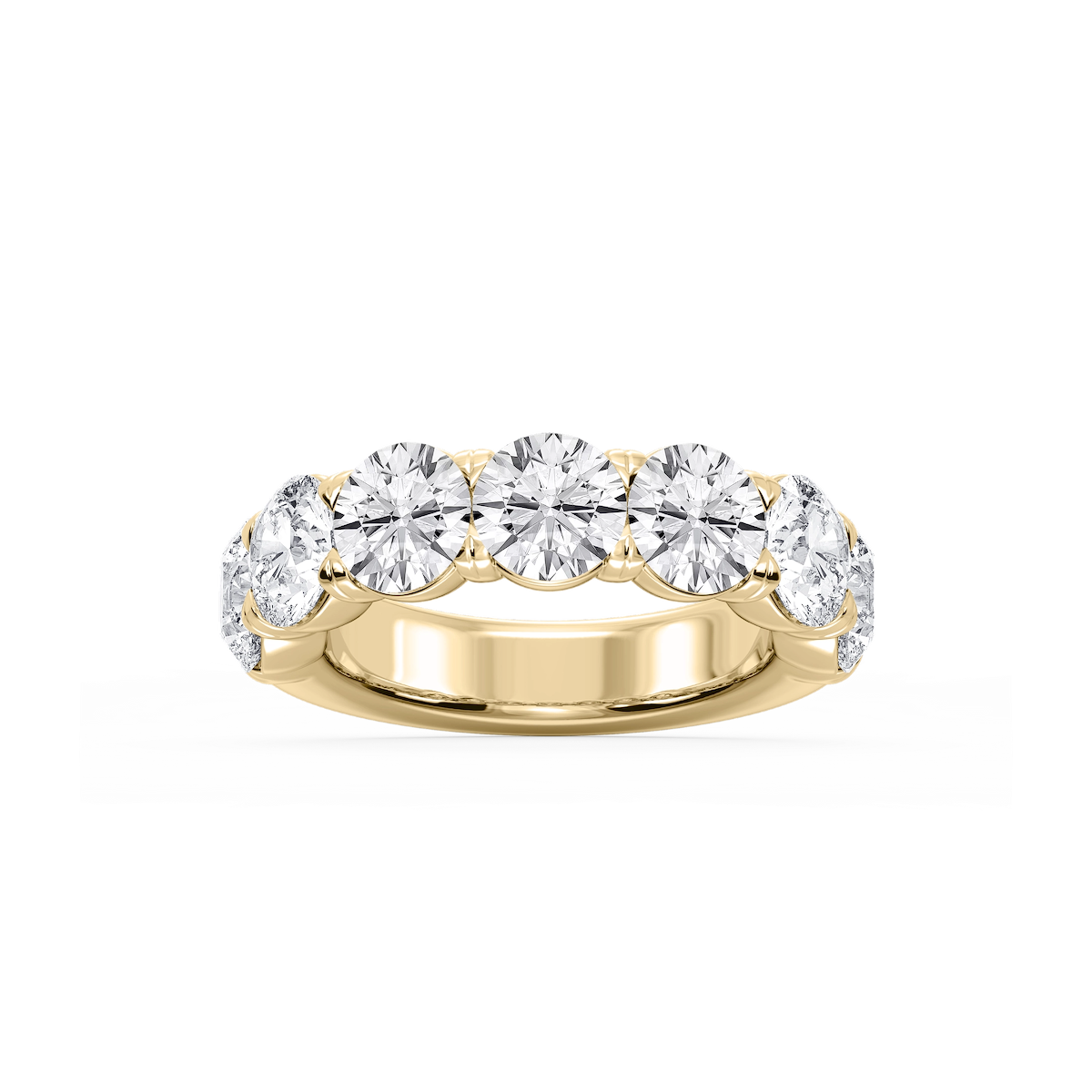 Valerie Round Lab Grown Diamond 7-Stone V-Prong Anniversary Band