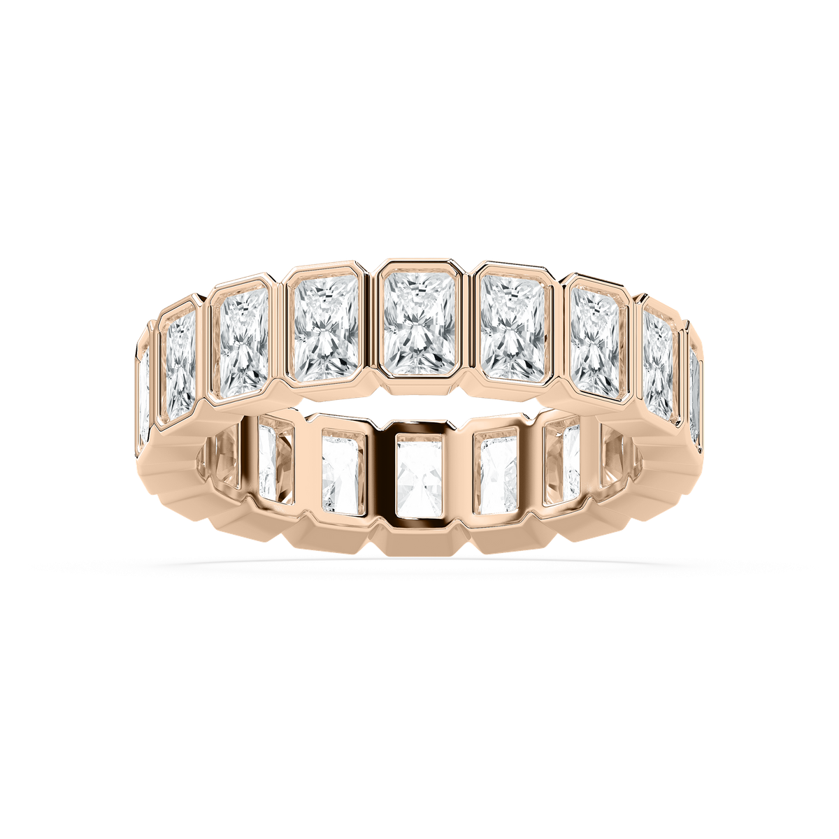 Vertical Radiant Eternity Ring