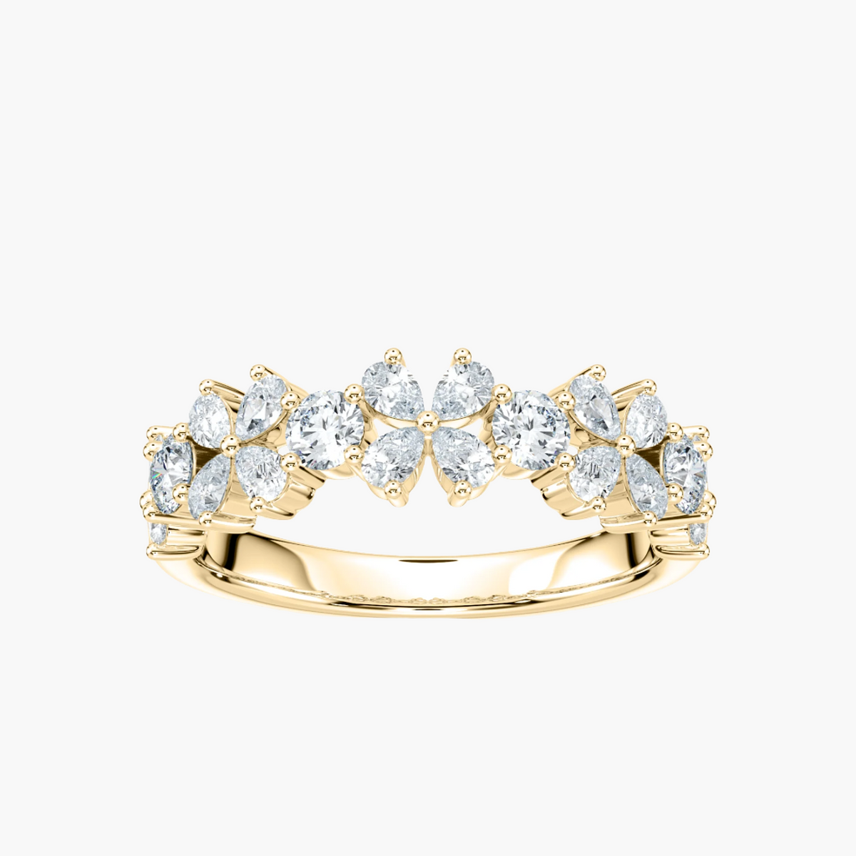 Round and Pear Lab-Grown Diamond Band