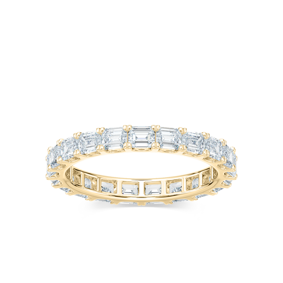 Emerald East-West Eternity Band