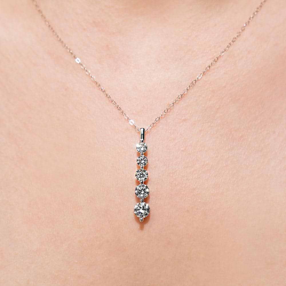 Five Stone Vertical Necklace