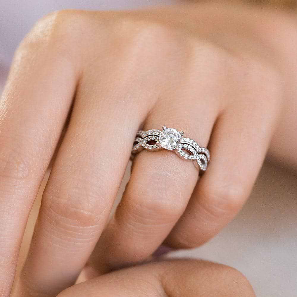 Wedding Band Shown with Matching Engagement Ring Available as a Set For a Discount