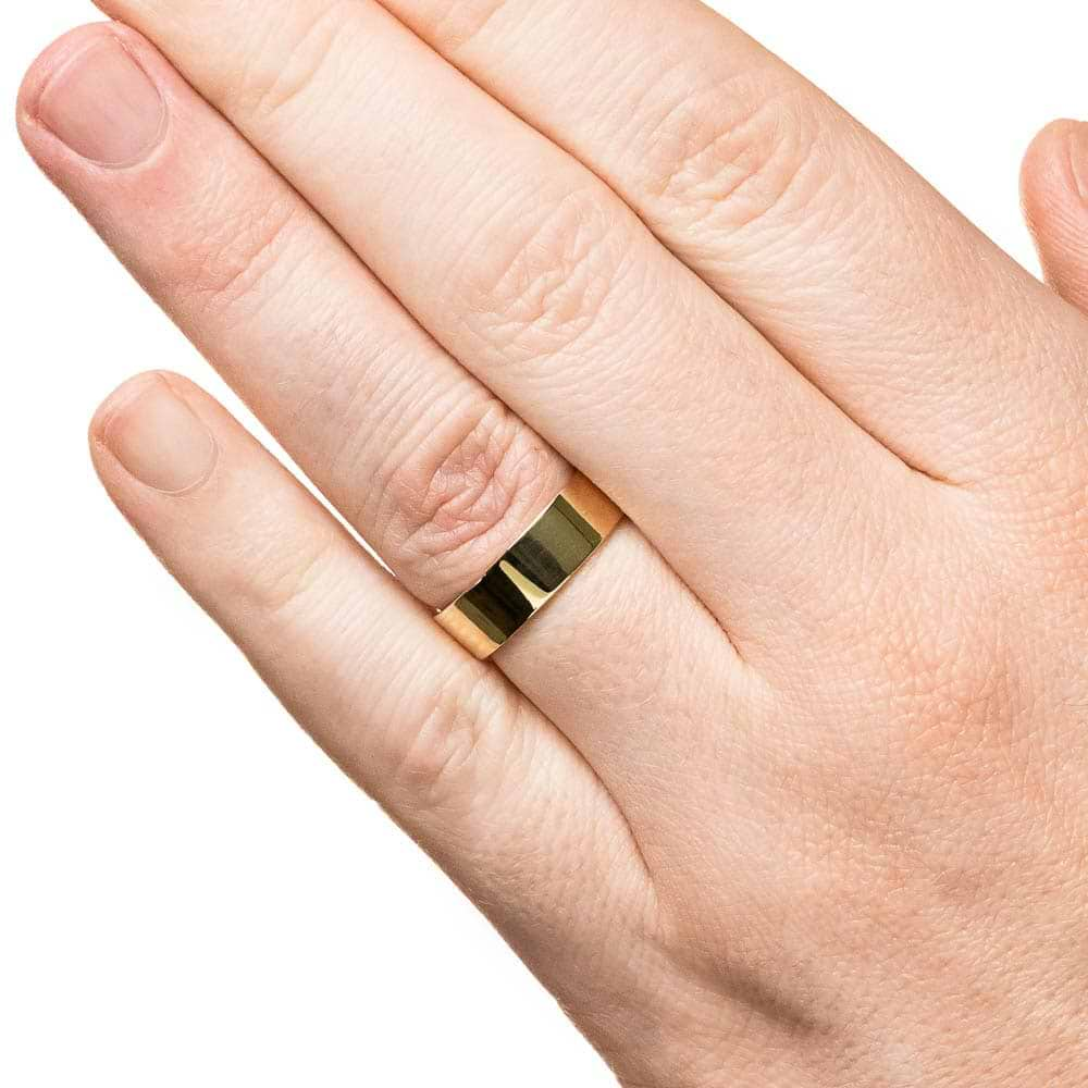 Shown in 6mm with High Polish Finish in 14k Yellow Gold