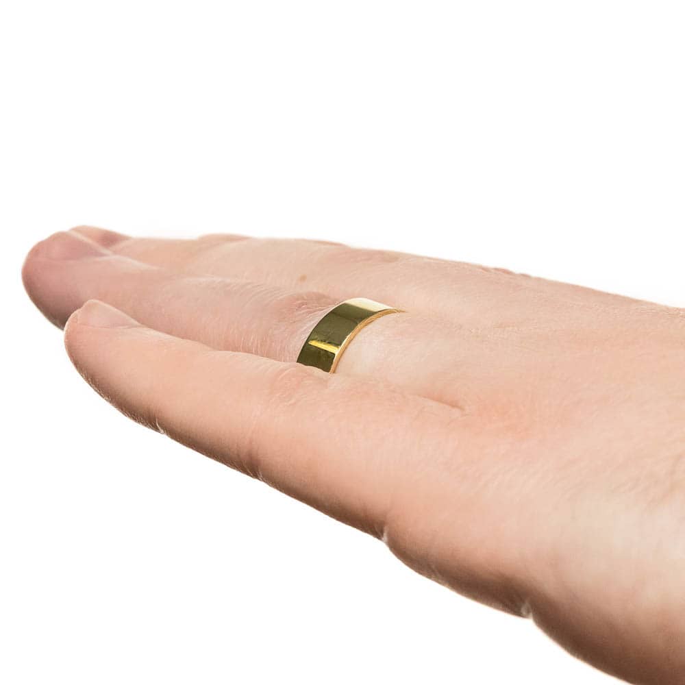 Shown in 6mm with High Polish Finish in 14k Yellow Gold