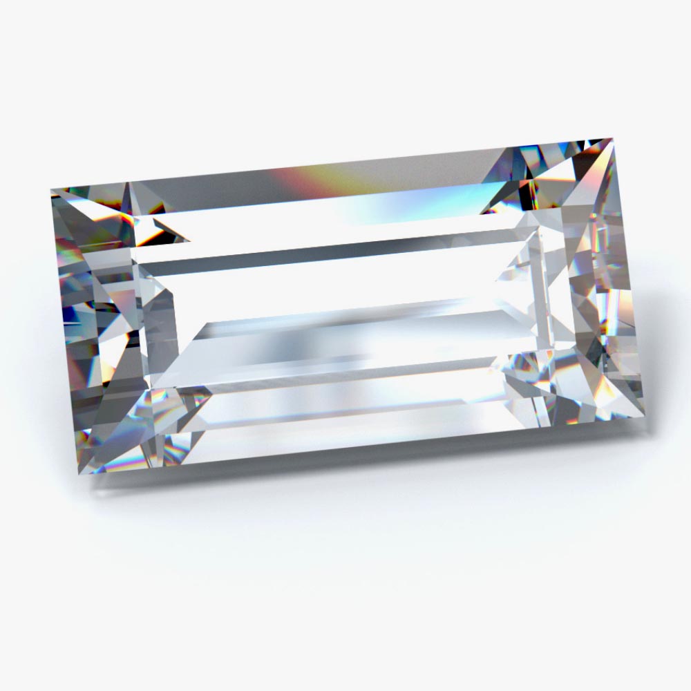 MD Fixed Baguette Cut Side Stones 1.0ct x 2 (7x5mm) - Lab Grown Diamond