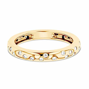 scattered eternity lab grown diamond band in 14k yellow gold metal