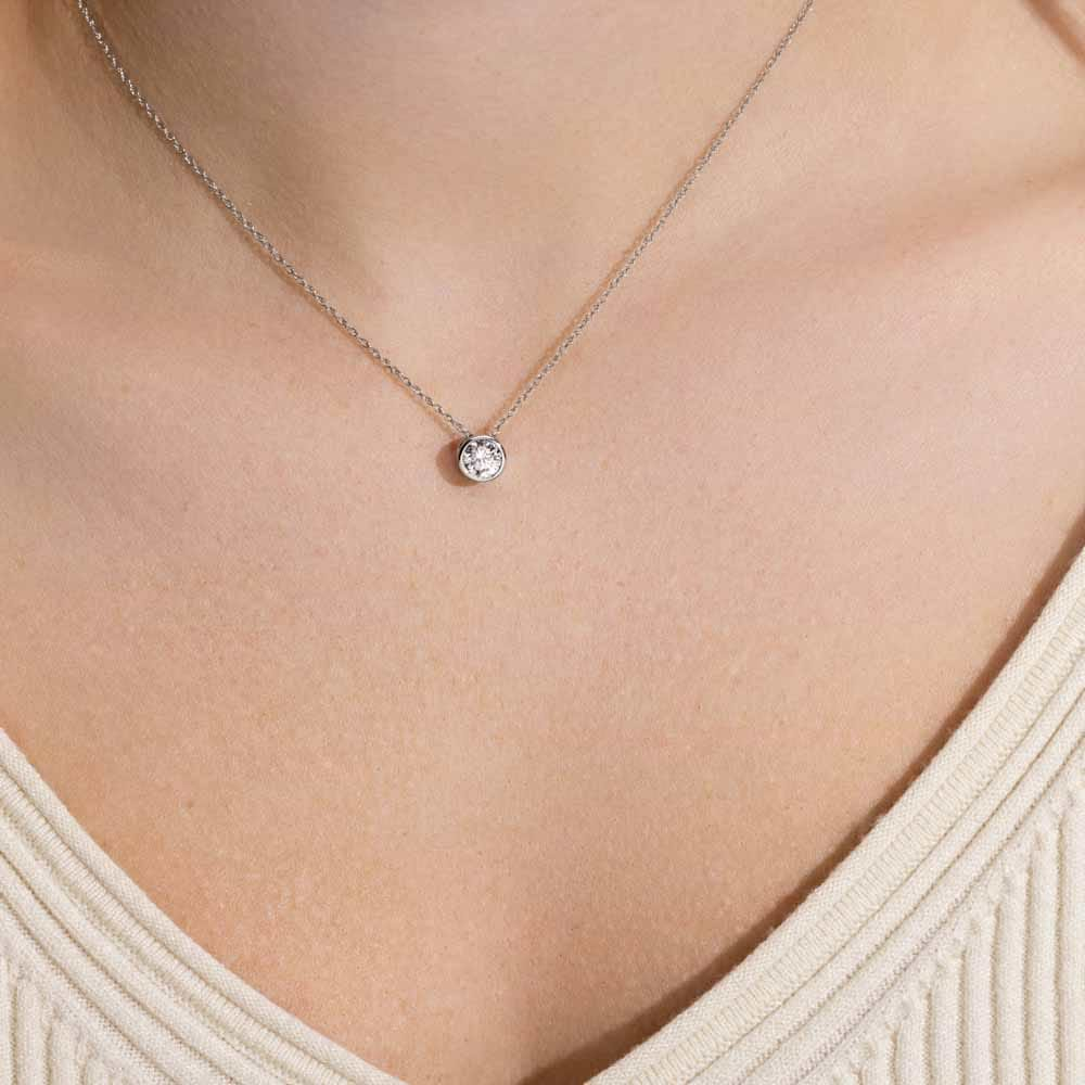 0.75ct Lab Grown Diamond Bezel Pendant (RTS)