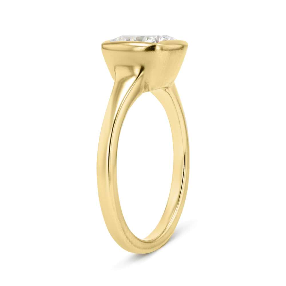 Shown in 14K Yellow Gold with a Satin Finish