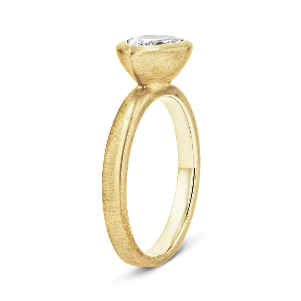 Shown in 14K Yellow Gold with a Satin Finish