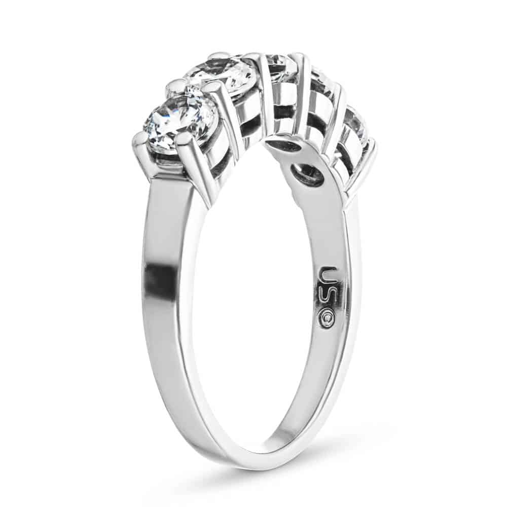 Shown with 1.25ctw Diamond Hybrids in recycled 14K white gold | matching wedding band Shown with 1.25ctw Diamond Hybrids in recycled 14K white gold