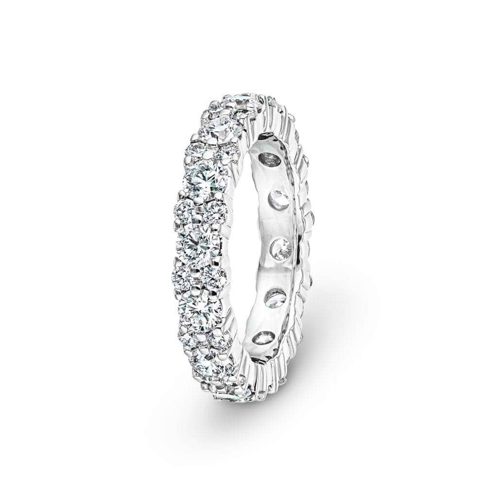 Lab-Grown Diamond eternity band in recycled 14K white gold, set with 2.0ctw Lab Grown Diamonds