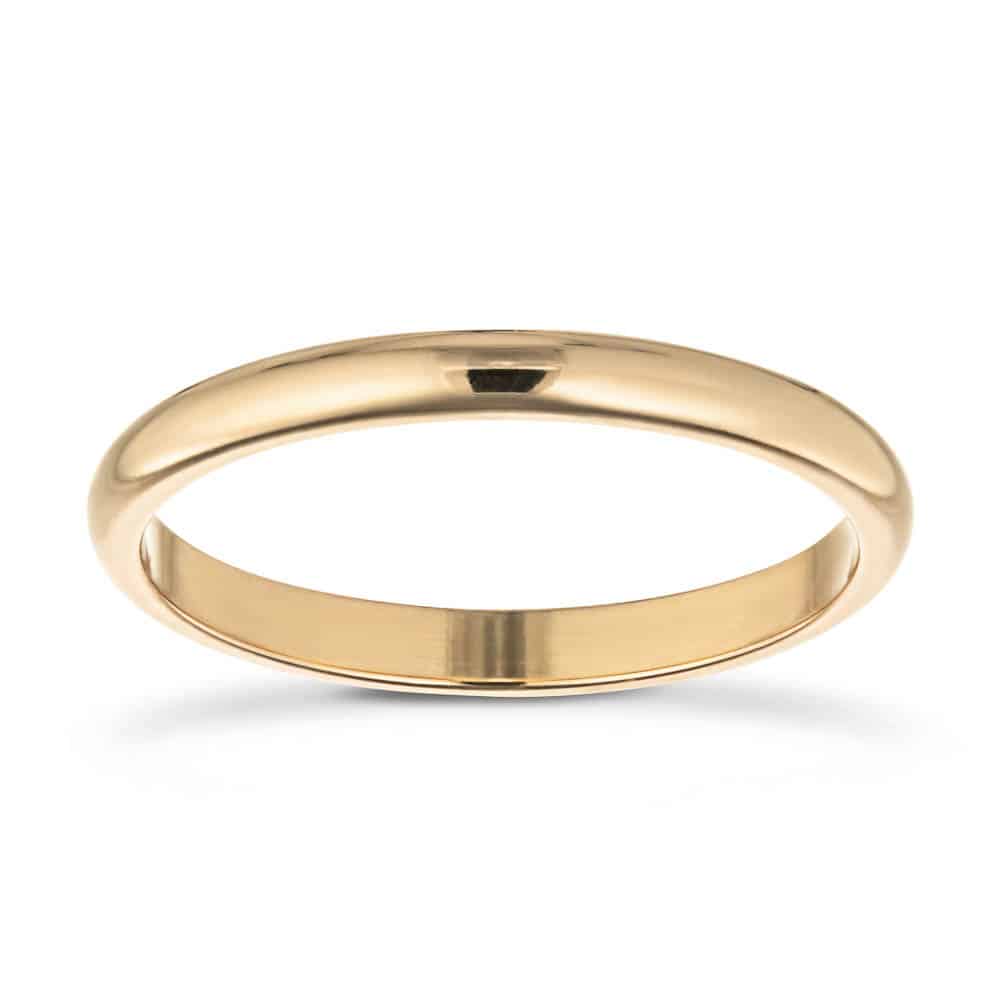 Shown with a 2mm width in recycled 14K yellow gold 