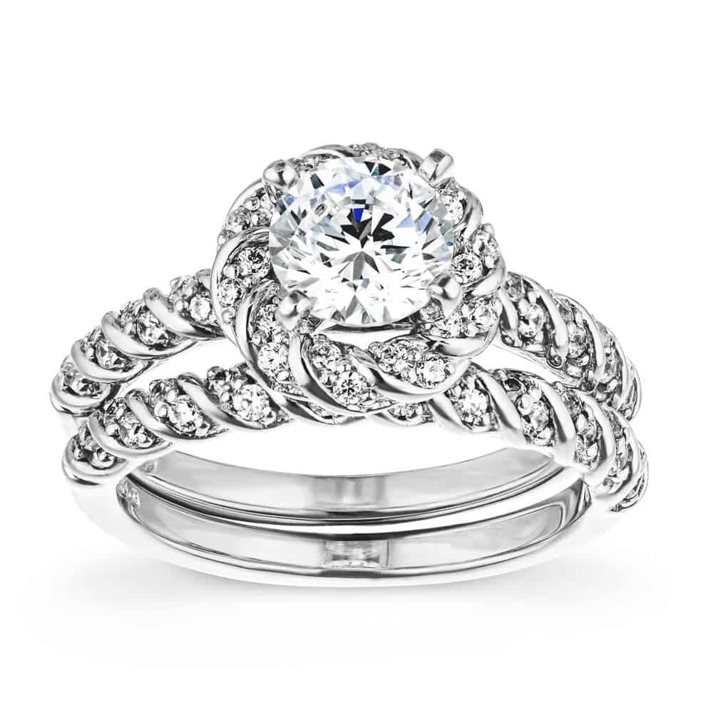 Engagement Ring Shown with Matching Wedding Band Available as a Set for a Discount