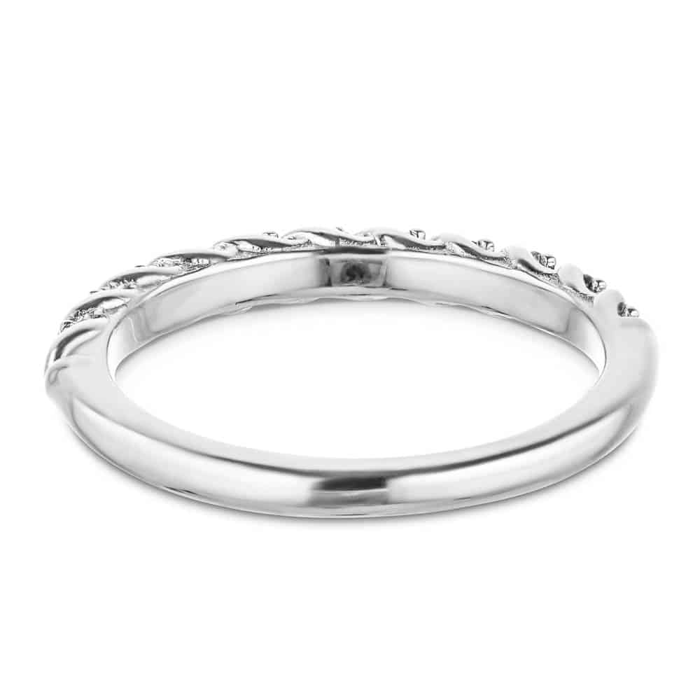 Diamond accented wedding band in recycled 14K white gold | matching wedding band diamond accented recycled 14k white gold