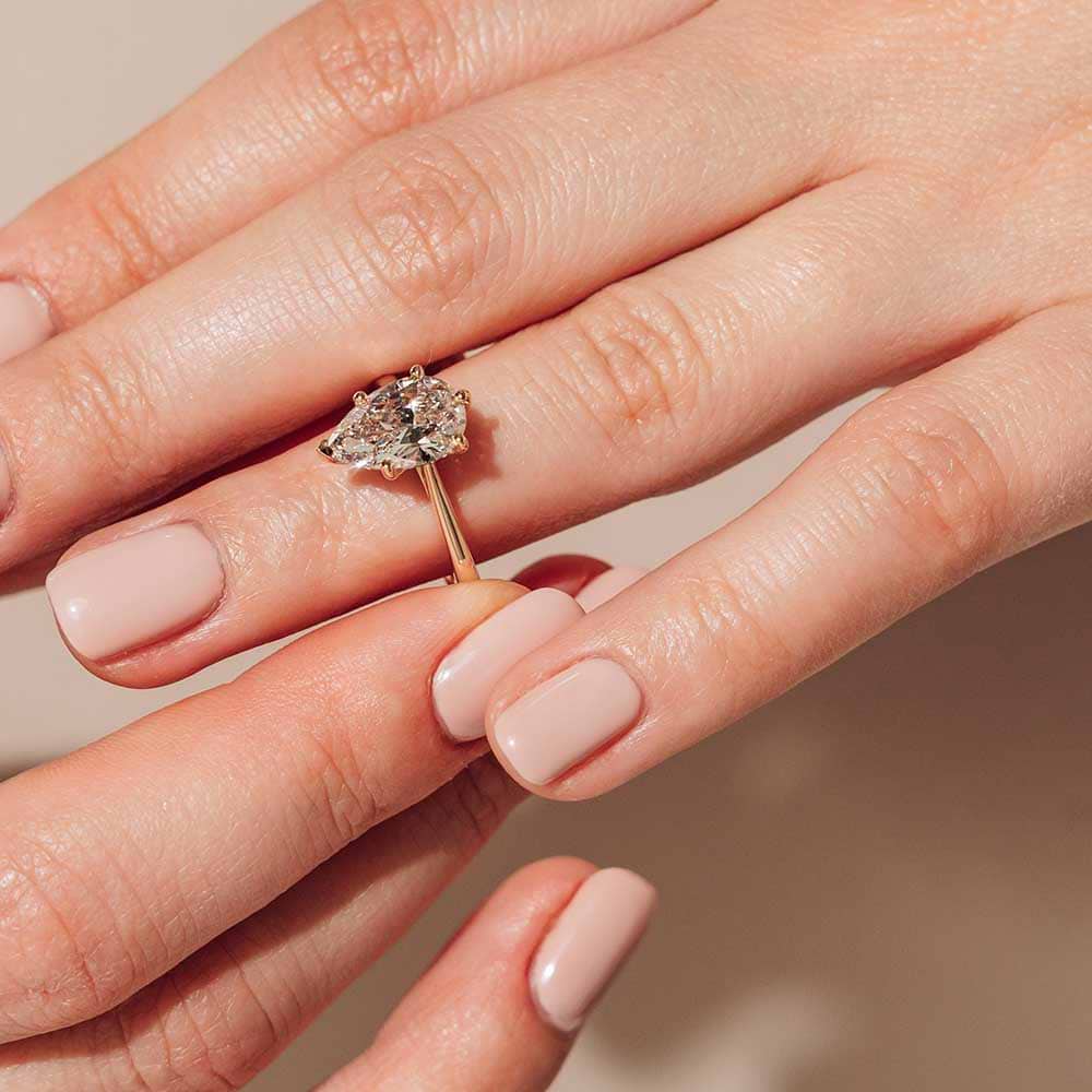 Colorless Moissanite Dior Stackable Engagement Ring MiaDonna