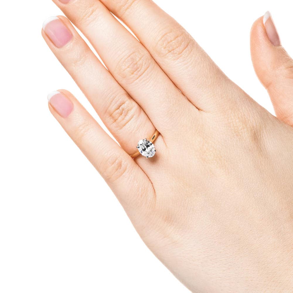 Lab Grown Diamond Dior Solitaire Stackable Ring MiaDonna