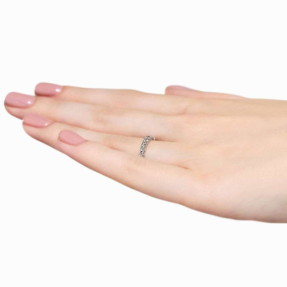 Lab Grown Diamond eternity band with 1.0ctw in recycled 14K white gold | Lab Grown Diamond eternity band with 1.0ctw in recycled 14K white gold