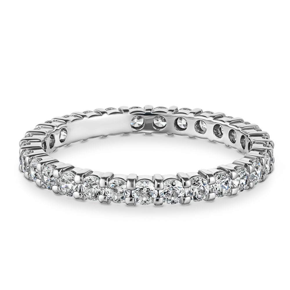 Lab Grown Diamond eternity band with 1.0ctw in recycled 14K white gold 