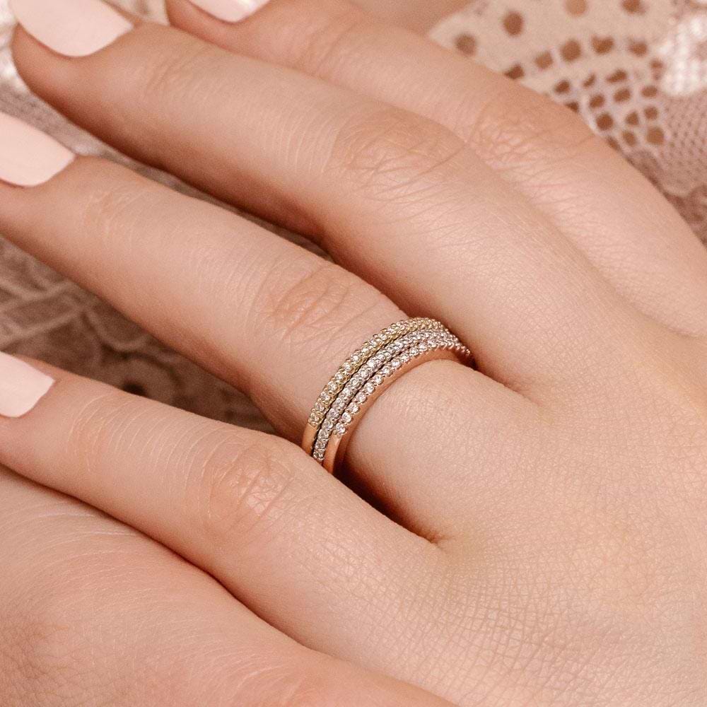 Also available in a set | Stackable diamond bands