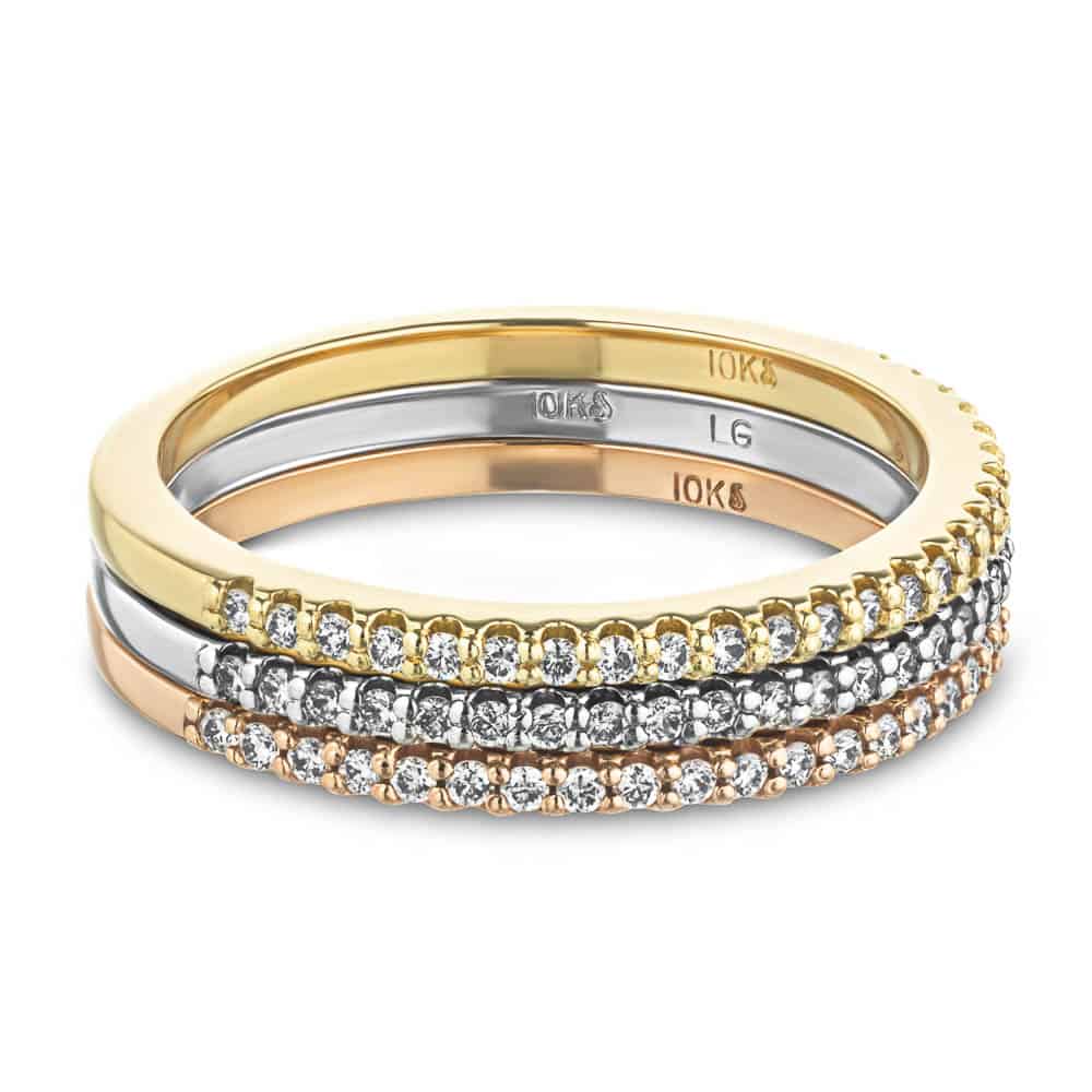 Also available in a set | Stackable diamond bands