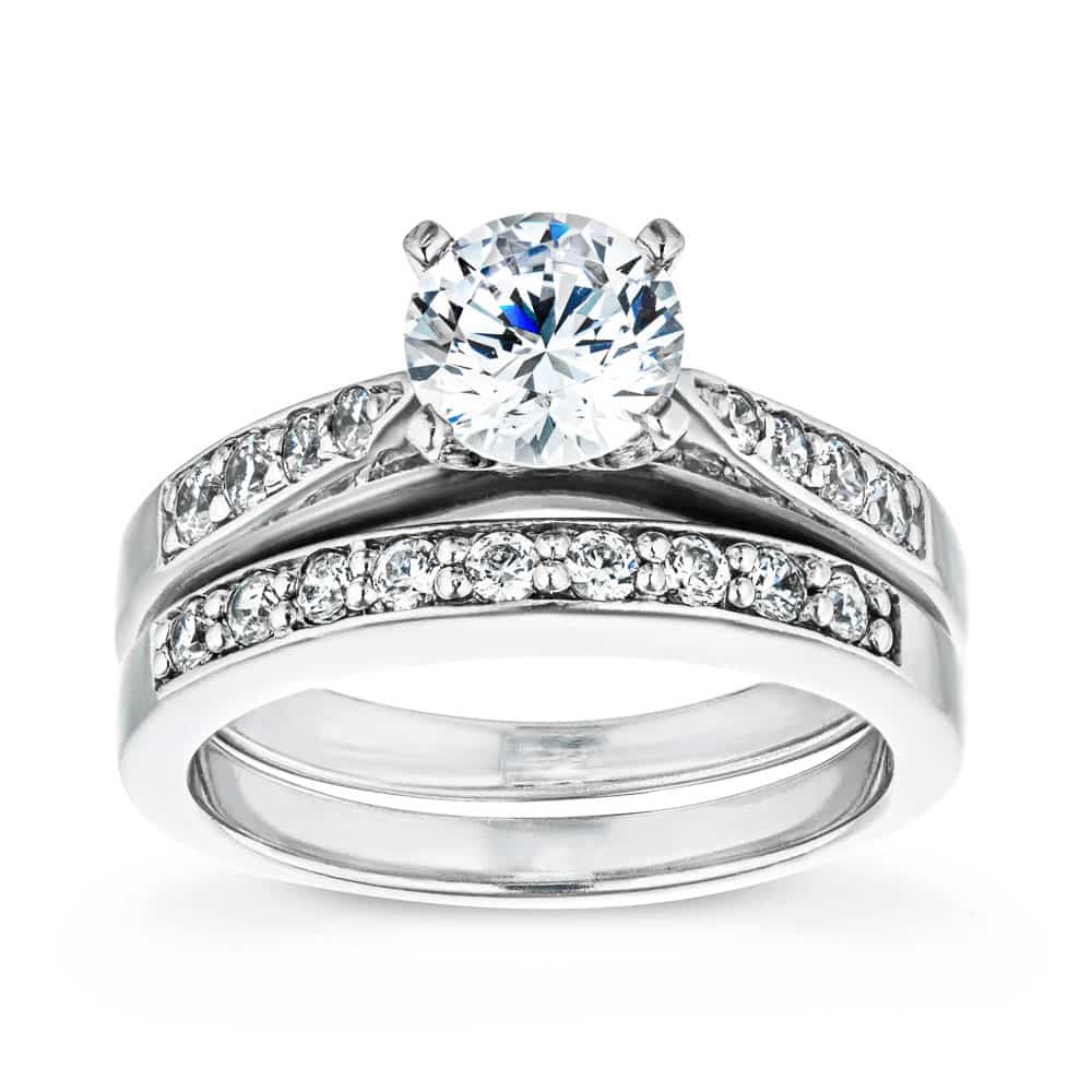 Engagement Ring Shown with Matching Wedding Band Available as a Set for a Discount