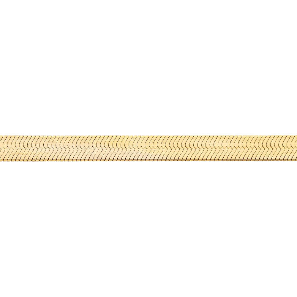 Herringbone Necklace 16in in 14K Yellow Gold