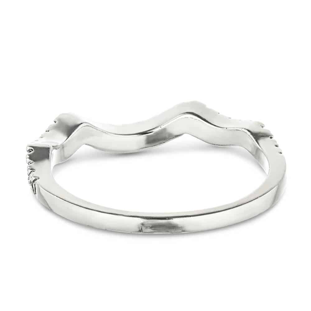 Curved diamond accented wedding band made to fit the Infinity Engagement ring | Curved diamond accented wedding band made to fit the Infinity Engagement ring