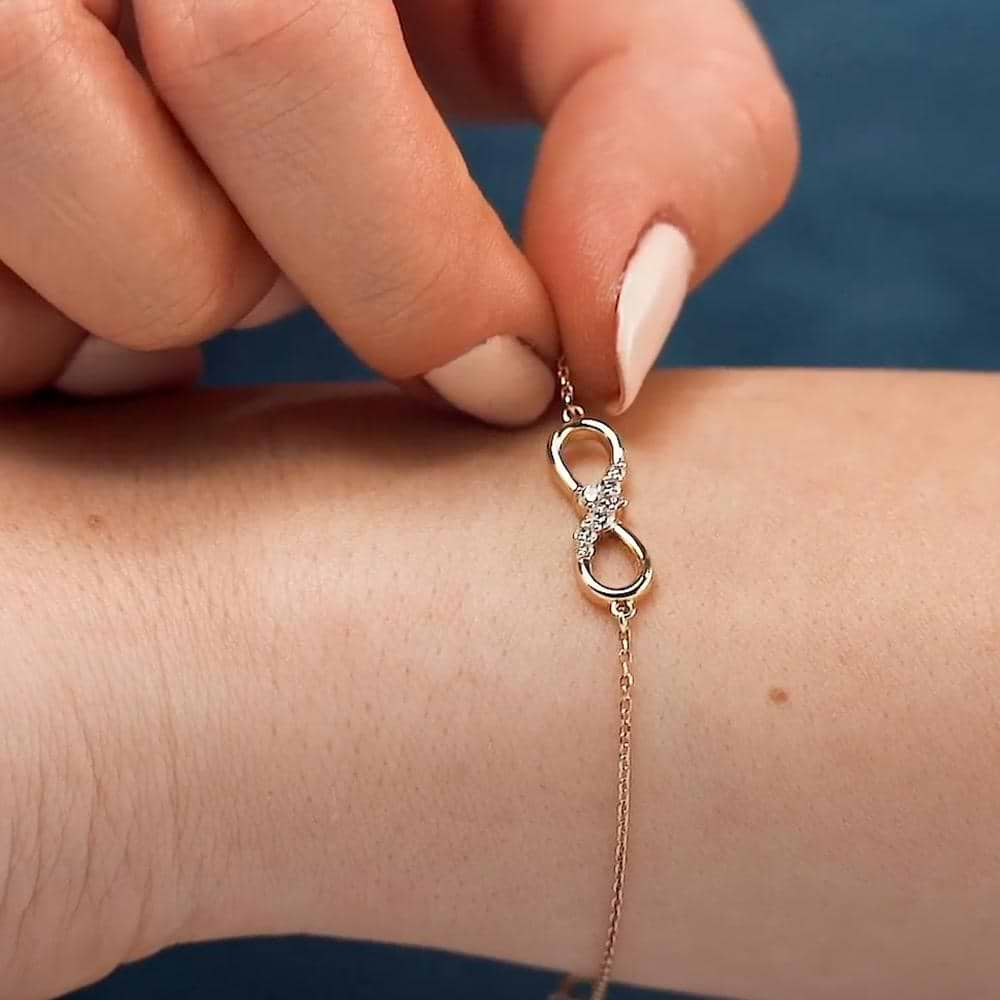 Infinity Lab-Grown Diamond Bracelet in 14K yellow gold 