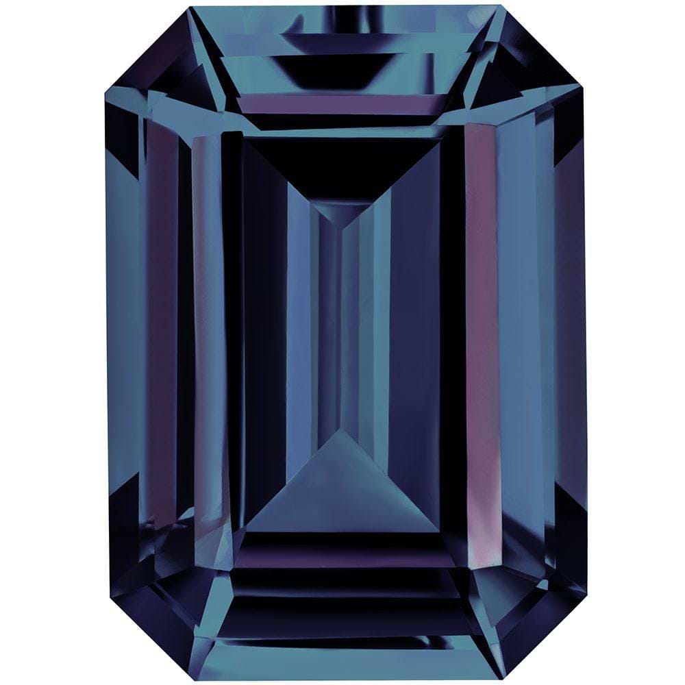 MD Fixed Emerald Cut Side Stones 1.2ct x 2 (7x5mm) - Alexandrite
