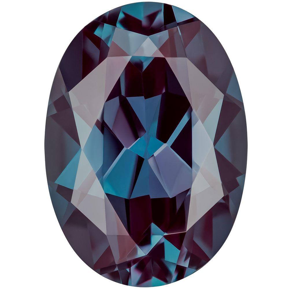 MD Fixed Oval Cut Earrings 1.0ct x 2 (7x5mm) - Alexandrite