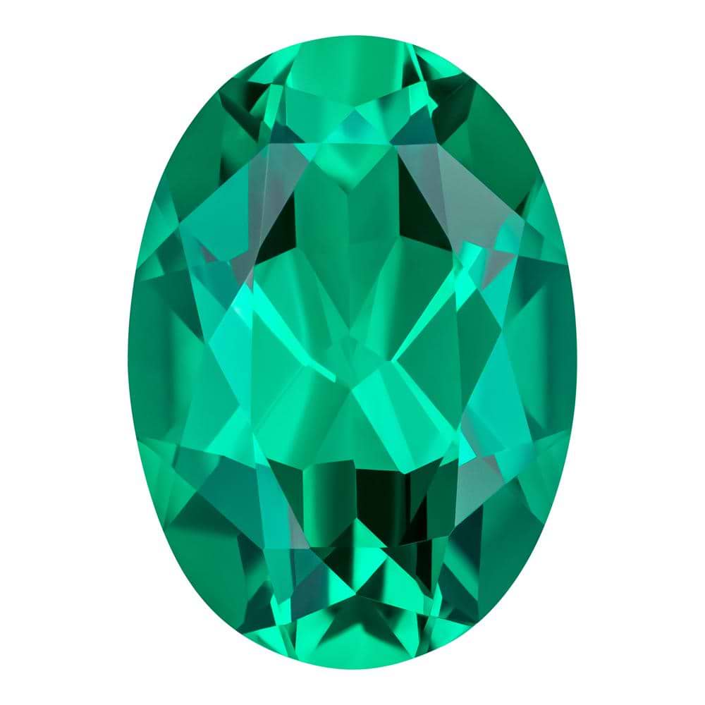 MD Fixed Oval Cut Earrings 0.18ct x 2 (5x3mm) - Emerald