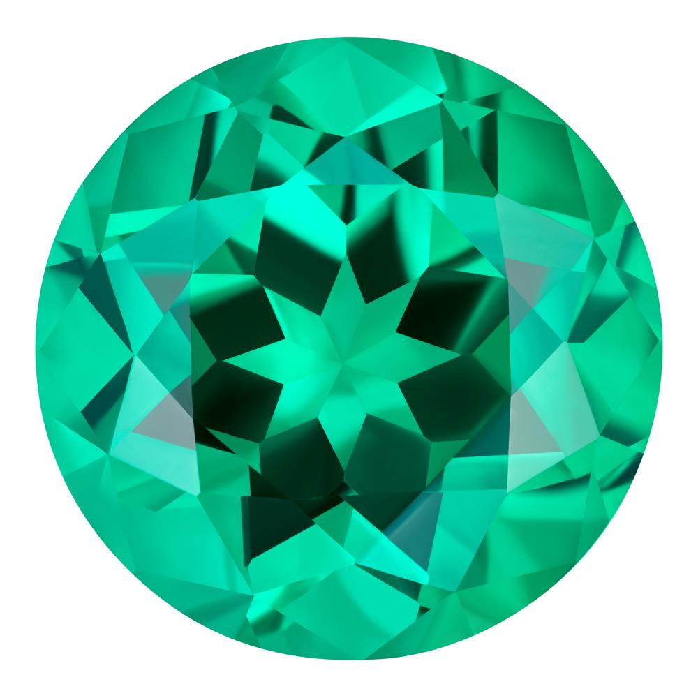MD Fixed Round Cut Pendant 0.96ct (6.5mm) - Emerald