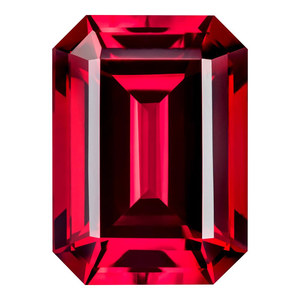 MD Fixed Emerald Cut Side Stones 0.7ct x 2 (6x4mm) - Ruby