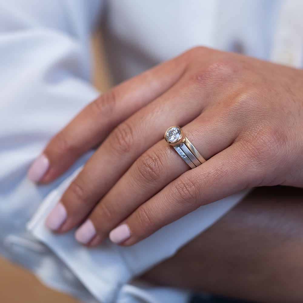Rustic Satin Finish Petite Artisan Ring