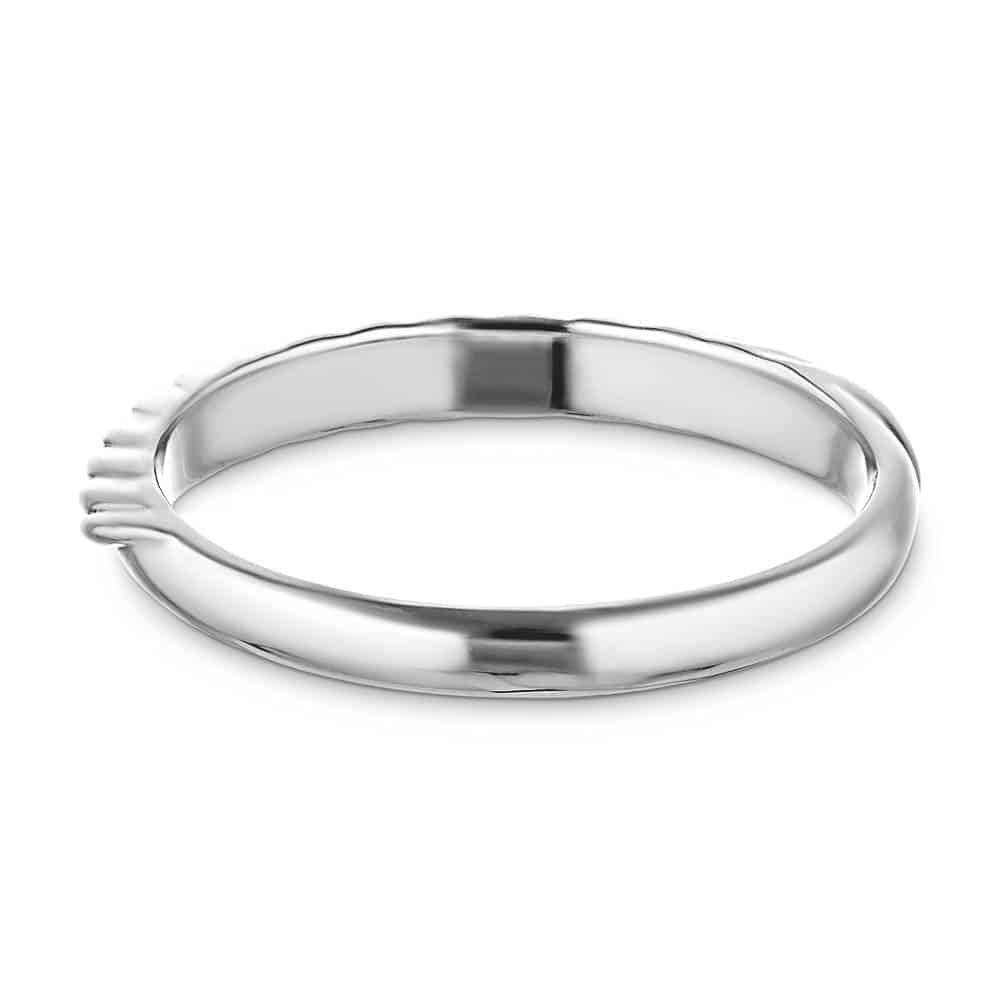 Twisted detailed wedding band in recycled 14K white gold