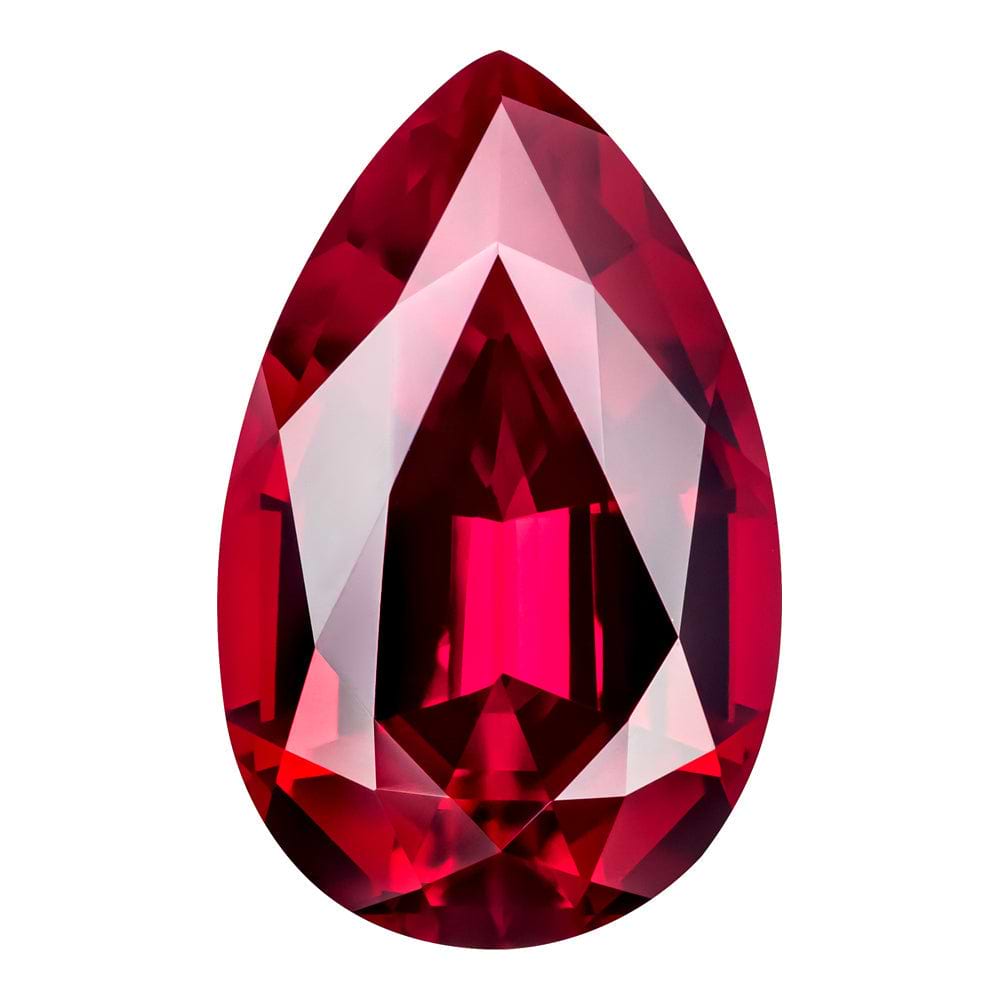 MD Fixed Pear Cut Side Stones 1.2ct x 2 (8x5mm) - Ruby