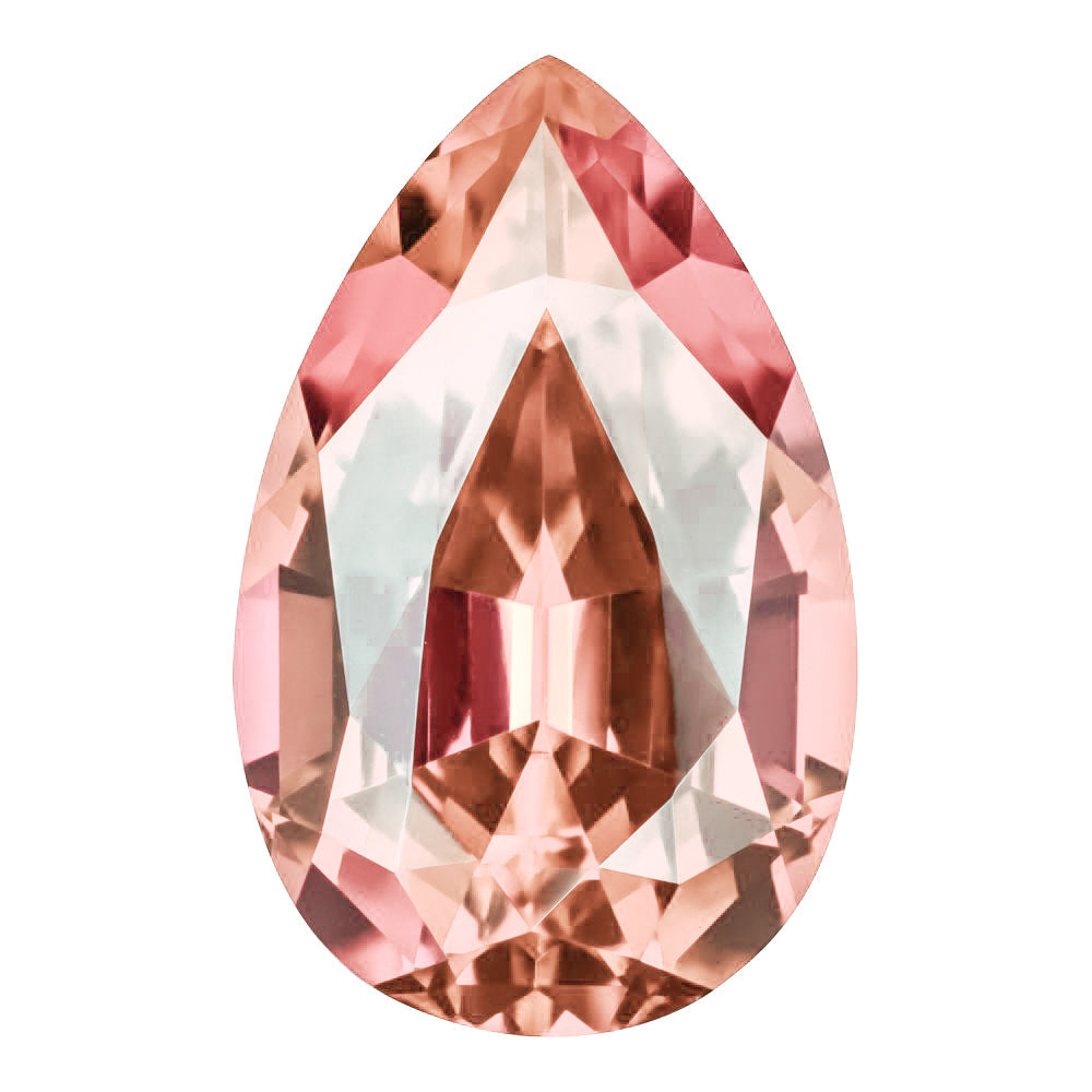 MD Fixed Pear Cut Side Stones 0.26ct x 2 (5x3mm) - Champagne Sapphire