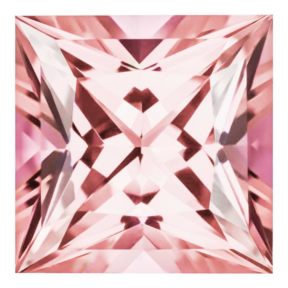 MD Fixed Princess Cut Side Stones 0.5ct x 2 (4mm) - Champagne Sapphire