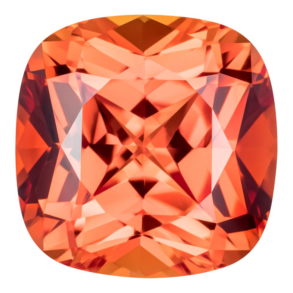 MD Fixed Cushion Cut Pendant 2.4ct (7mm) - Padparadscha