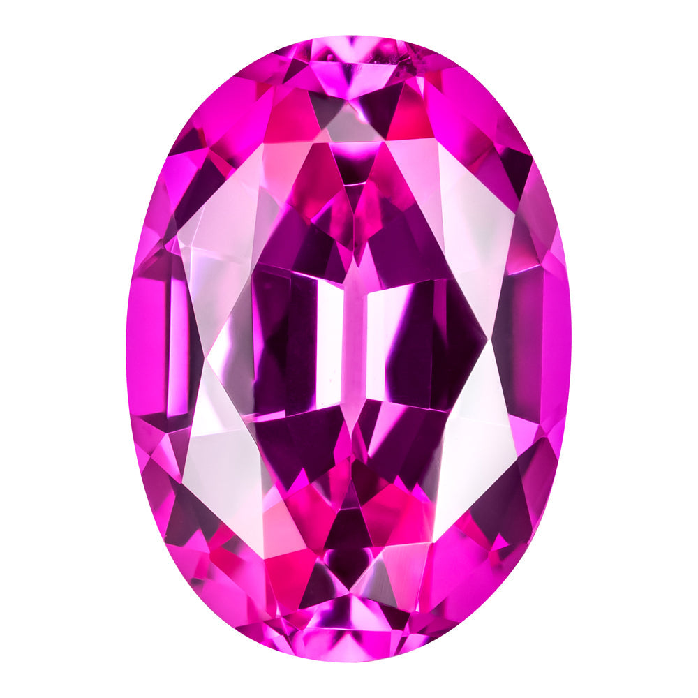 MD Fixed Oval Cut Pendant 3.95ct (10x8mm) - Pink Sapphire
