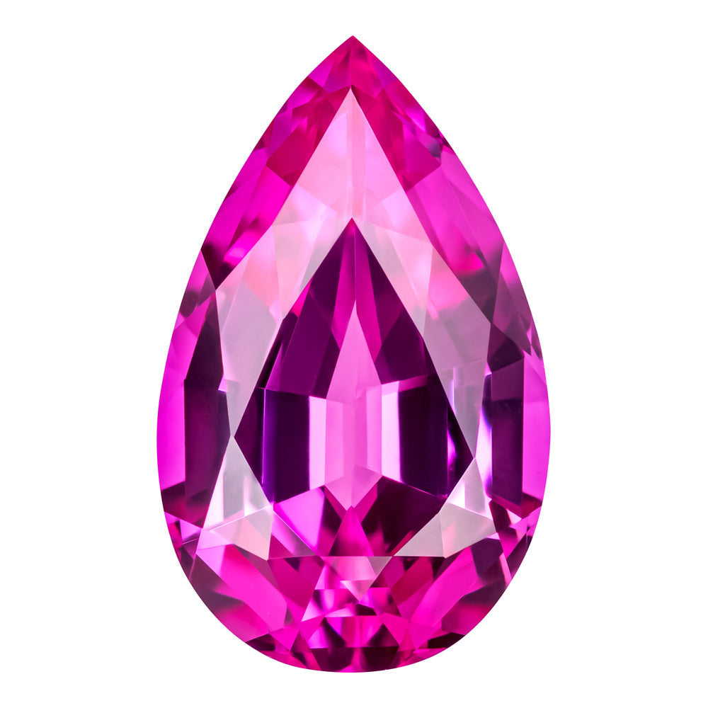 MD Fixed Pear Cut Pendant 0.55ct (6x4mm) - Pink Sapphire