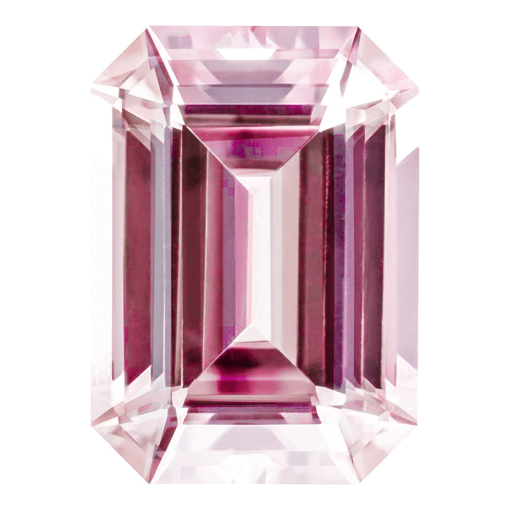 MD Fixed Emerald Cut Earrings 0.33ct x 2 (5x3mm) - Pink Champagne Sapphire